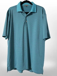 Peter Millar Polo Shirt Mens Size L Golf Summer Comfort Performance LOGO EUC - Picture 1 of 10