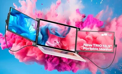 Mobile Pixels Trio Portable Monitor for Laptops, 12.5" Full HD IPS Screens, USB - Image 1 of 4