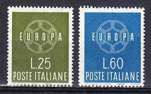 Italy 1959 MNH Sc 791-792 Mi 1055-1056 Europa CEPT ** - Picture 1 of 1