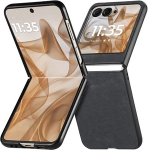Funda lisa ultra delgada de cuero plegable a prueba de golpes para Motorola Razr 60 Ultra 50 - Imagen 1 de 17