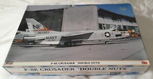 HASEGAWA ~ 1/48 • F-8E Crusader "Double Nuts" VGC «UNMADE» № 09775 [2394]