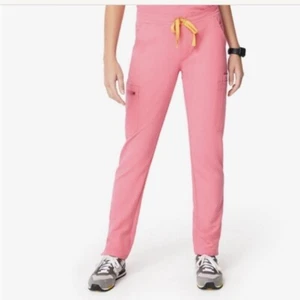 Figs Yola Skinny Scrub Pants Neon Pink Size Large Tall - Picture 1 of 7