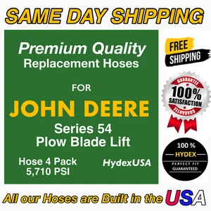 Platinum 5710 PSI Replacement Hoses For JOHN DEERE 54 PLOW BLADE lift angle 4 PK - Bild 1 von 8