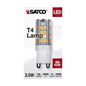 Satco S11230 - 3.5 Watt JCD LED Bulbs - G9 Base - 3000K ( 5, 10 or 20 Pack) - Picture 1 of 13