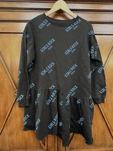 Zara Girls Sz 11 / 12 Black Blue Girls Rock Again Sweater - Picture 1 of 5