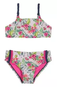 Skechers Big Girls Multi Color Floral Two-Piece Swim Set Size 7 8 10 12 14 16 - Picture 1 of 1