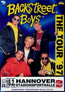 BACKSTREET BOYS - 1997 - Plakat - Live In Concert Tour - Poster - Hannover - A