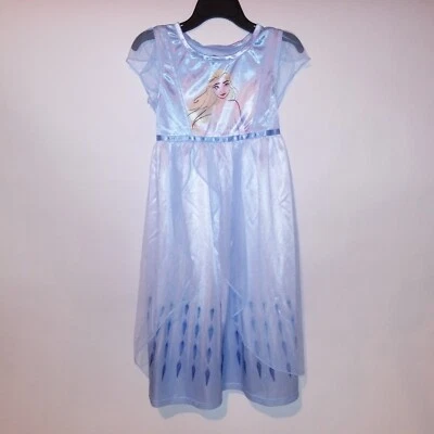 Disney Frozen Niñas Vestido 3T Disfraz Fingir Juego Azul Manga Corta Nuevo Foto 1 de 4