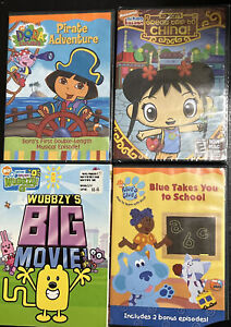 LOT 3x Nick Jr DVDs & 1x CD ROM Dora Wubbzy Blue’s Clues; Ni Hao Kai-Lan CD Game