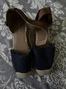 Nautica Women's Shoes Sandals Wedge Espadrille Blue Size 9 SKU#07649 - Picture 1 of 6