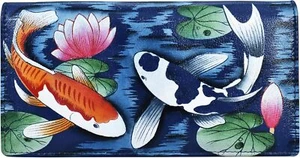Anna by Anuschka Damen handbemalt Leder Einheitsgröße, Koi Fisch blau - Bild 1 von 7
