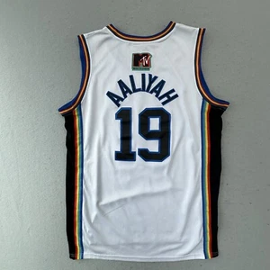MTV Rock N Jock Basketball Jersey Mens Large White Aaliyah Brick Layers 1996 - Picture 1 of 9