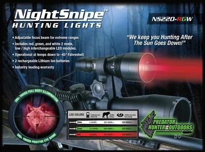 Kit de luces de caza NightSnipe NS220 RGW Foto 1 de 2