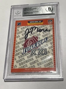 John Mara signierte NY GIANTS Pro Set Super Bowl Logo Karte IP Platte Beckett BAS a - Bild 1 von 3