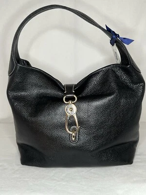 Bolso de Hombro Hobo Vintage Cuero Negro Dooney & Bourke 2L740 Logo Bloqueo Nuevo con Etiquetas+ Foto 1 de 4