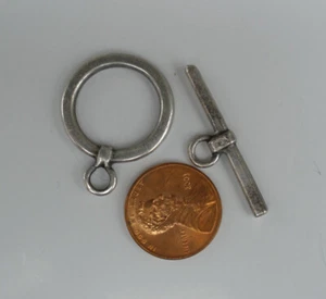 European Pewter Toggle Clasp 22mm O.D. 3 Sets - Picture 1 of 1
