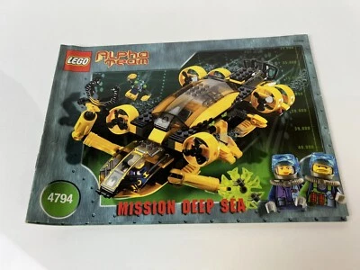 LEGO Alpha Team Command Sub Mission Deep Sea -  4794 Instruction Manual Only - Image 1 of 3