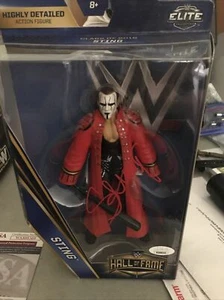 Signierter JSA WWE Mattel Elite Hall Of Fame Ziel exklusiver STING MIT ROTEM MANTEL 2016 - Bild 1 von 8