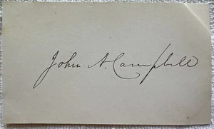 JOHN ARCHIBALD CAMPBELL Supreme Court signed Autogramm US Bürgerkrieg Unterschrift - Bild 1 von 3