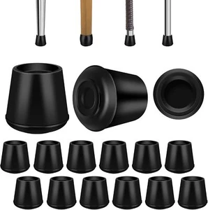 1" Round Rubber Chair Leg Tips Caps, Chair Leg Floor Protectors, Non-Slip Chair - Picture 1 of 7