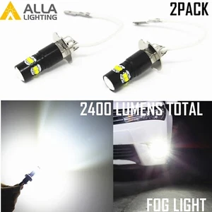 Alla Lighting LED H3 Pure White LED Fog Light Bulb Driving Lamp for Subaru Lexus - Picture 1 of 8