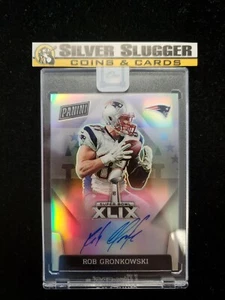 2020 Rob Gronkowski Panini One Super Bowl XLIX On Card Auto Silver Patriots - Imagen 1 de 2