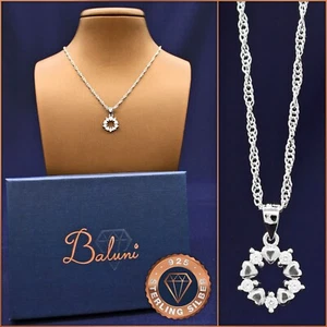 Halskette mit Herz-Anhänger 925 Sterling-Silber + Etui, Weihnachtsgeschenk - Bild 1 von 4