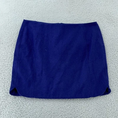 Falda Banana Republic para mujer 8 azul cobalto mini lana cremallera trasera nueva con etiquetas 27340-00 Foto 1 de 4