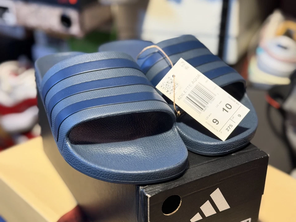 Adidas Men Adilette Aqua Slides Unisex - U.S Men's Size 12 / Women's Size 13