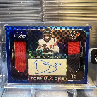 2022 Panini One Formula One Autographs Blue #343 Derek Stingley Jr. 67/75 - Image 1 of 2