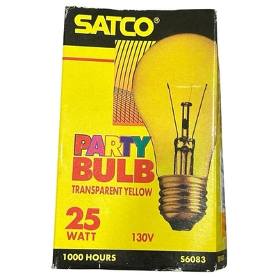Satco Party Color Light Bulb 25 Watt Medium Base Solid Transparent - Image 1 of 4