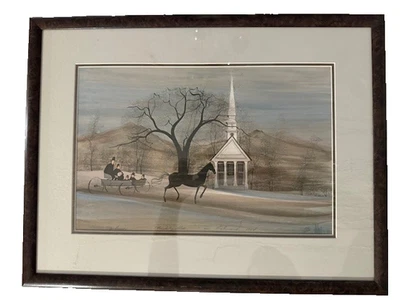 Impresión enmarcada P. Buckley Moss - Richmond - Firmada Foto 1 de 4