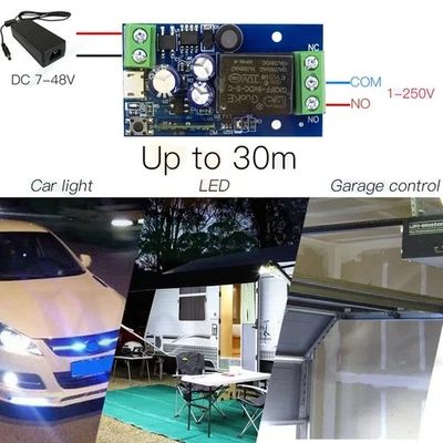 2 4GHz DC 12V 24V Smart Home Switch with Voice Control and Remote Control - Image 1 of 4