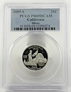 2005-S Silver Quarter California PCGS PR69 DCAM - Picture 1 of 2