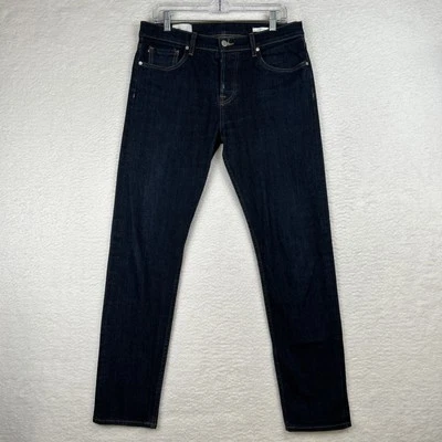 Baldwin Bldwn Jeans Mens 33x31 Modern Slim  USA Made Indigo Stch Selvedge Denim - Image 1 of 4