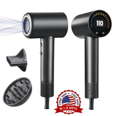 Secador de pelo de secado rápido de 110000RPM con difusor y concentrador magnéti - Image 1 of 4