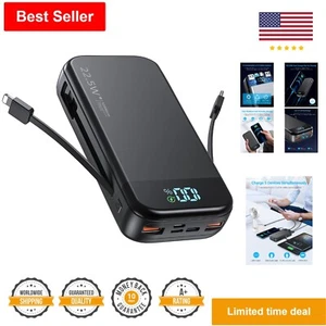 Portable Charger 32000mAh - Fast Charging Power Bank for Cellphones - Black - Picture 1 of 9