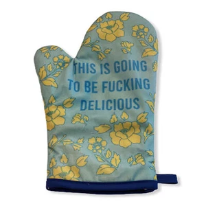 This Is Going To Be Delicious Oven Mitt Funny Cooking Chef Graphic - Picture 1 of 7