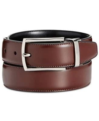 $200 Ryan Seacrest Hombre Marrón Arnés Reversible Imitación Cuero Cinturón Talla 38 Foto 1 de 4