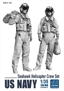 1/35 US Navy Sea Hawk Helicopter Crew Set R64-35 by R2 Miniatures - Picture 1 of 11
