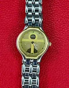Reloj Omega De Ville Cuarzo cal.1455 Esfera Dorada Dama Vintage Ref 595.0101 - Imagen 1 de 7