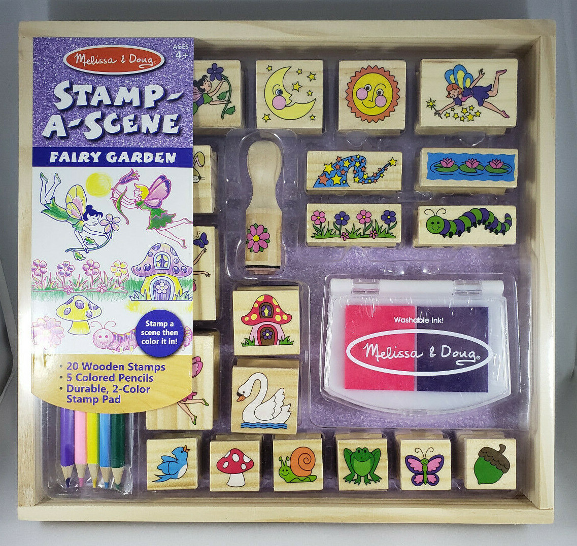 20 Wooden Stamps Pencils Pad | eBay