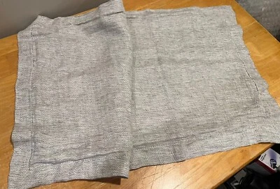 Ethan Allen Gray Black 100% Linen Pillow Cover 24x40” - Image 1 of 4