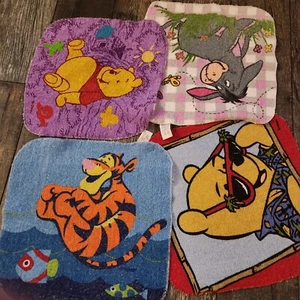New Disney 4 Piece Printed Towel Wash Cloth Bath Winnie The Pooh And Friends  - Picture 1 of 8