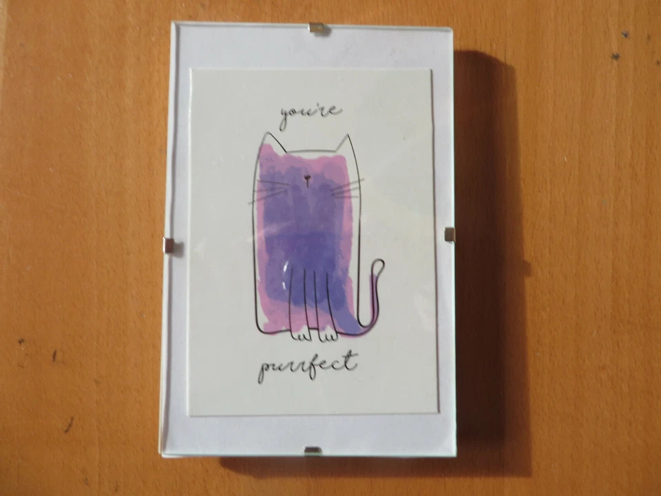 Cute Cats  6" x 4" Picture in clip art frame - Image 1 of 4