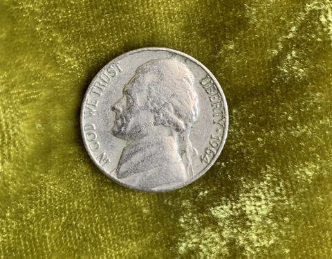 1964 D Jefferson Nickel rare the "G" in God is a "C"? Cover
