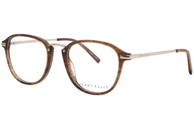 Perry Ellis PE485-2 Anteojos Para Hombre Marrón Borde Completo Forma Redonda 51mm Foto 1 de 4