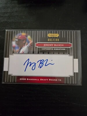 2008 Razor Signature Series Black /199 Jeremy Bleich Auto RC Autograph - Image 1 of 2