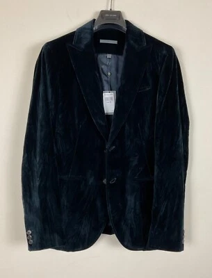 $1498 Nuevo Con Etiquetas Nuevo John Varvatos Terciopelo Aplastado Blazer Chaqueta Abrigo EU48 US38 Foto 1 de 4