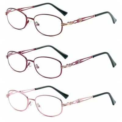 Women's Oval Business Metal Flexible Readers Presbyopic Reading Glass +1.0~+6.0 - Image 1 of 4
